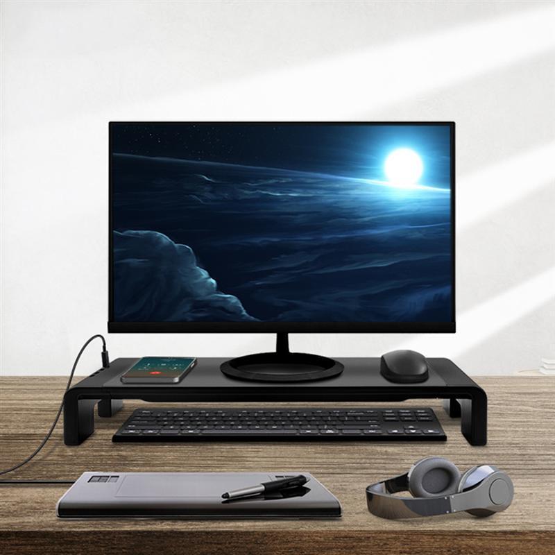 Laptop Monitor With Raised Frame USB Charging Foldable Table