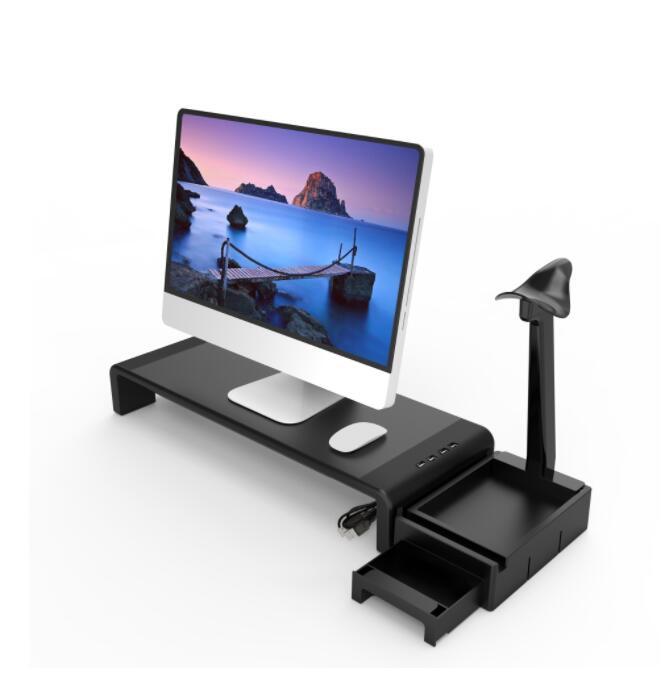Laptop Monitor With Raised Frame USB Charging Foldable Table